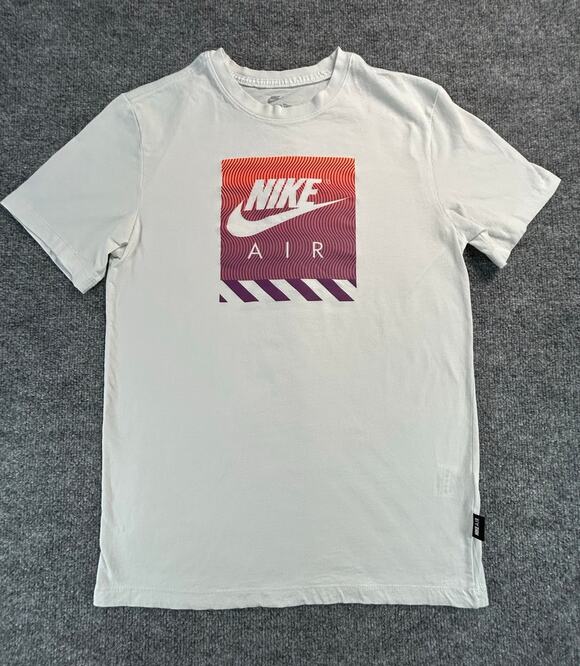 Nike Other - Nike Air Graphic T-Shirt MENS S White Purple Orange Logo Tee Casual Streetwear